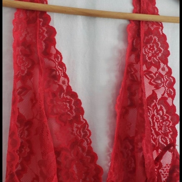 Victorias Secret red lace halter nightie NWOT - Picture 4 of 9